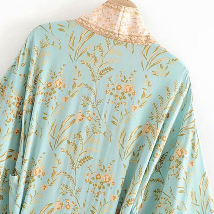 Boho Chic Turquoise Kimono