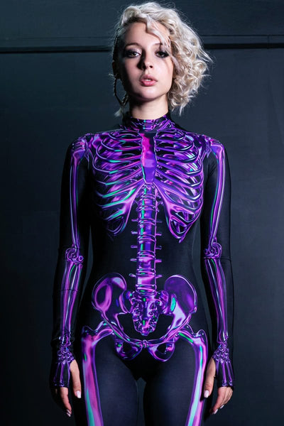 Purple Skeleton Costume
