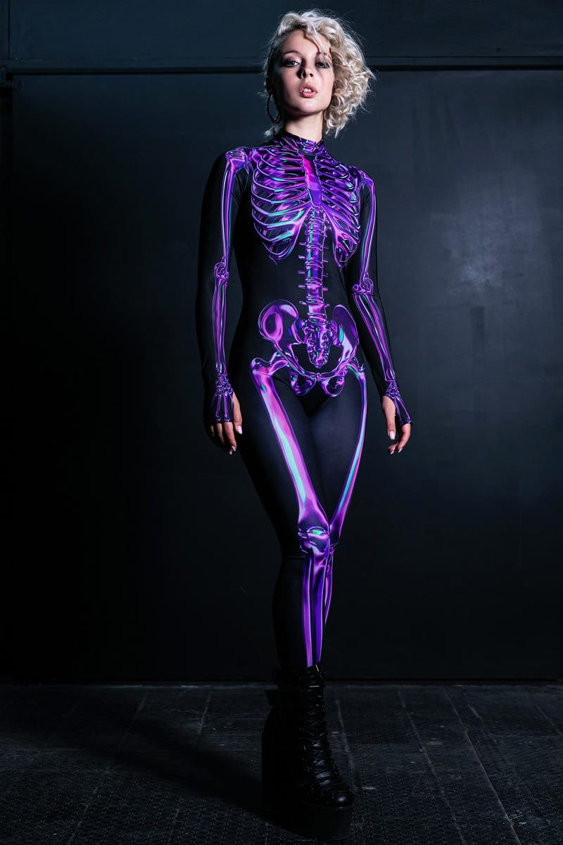 Purple Skeleton Costume