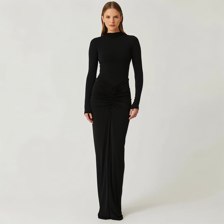 ALICE Ruched Maxi Dress - Celestia Couture