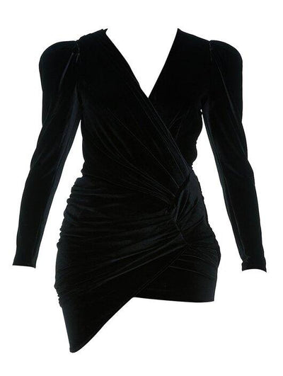 Black Velvet Jersey Dress