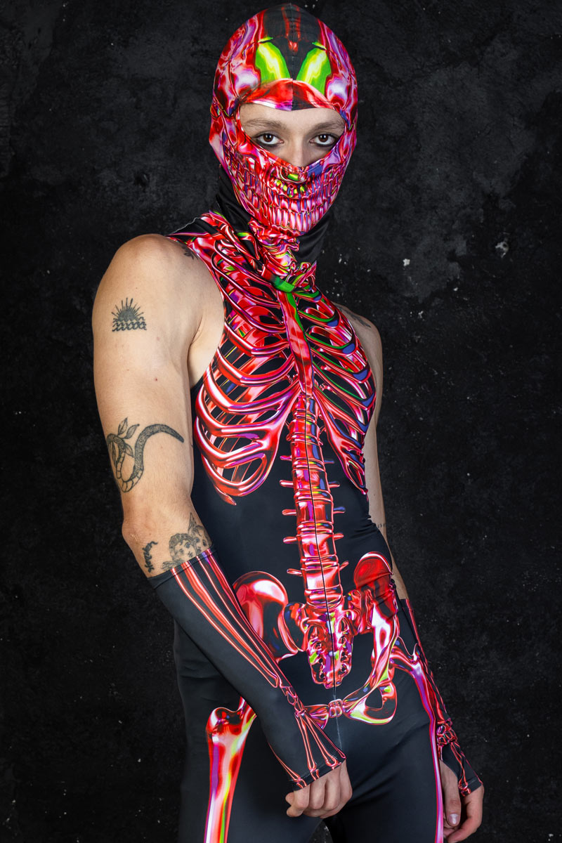 Ruby Skeleton Sleeveless Men Costume