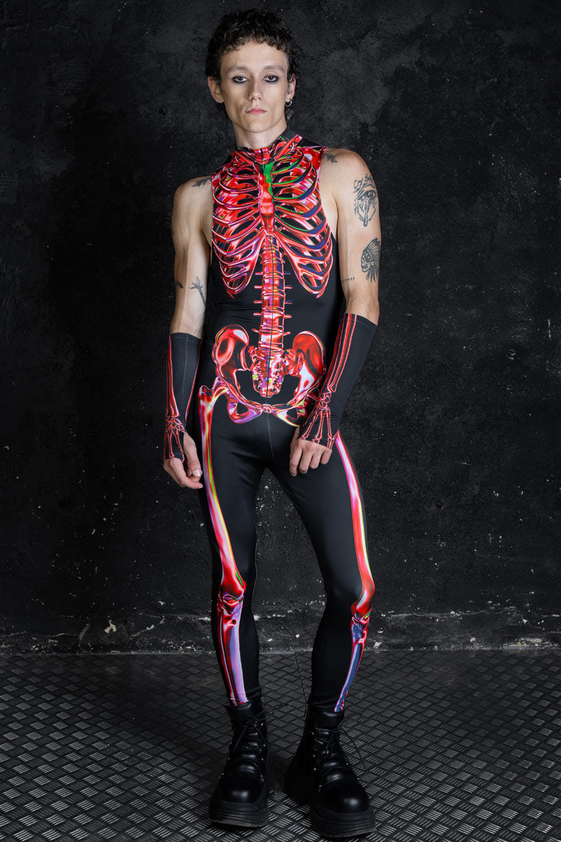 Ruby Skeleton Sleeveless Men Costume
