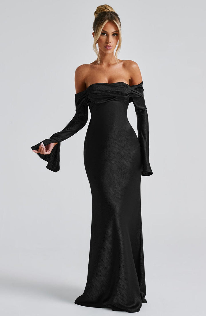 Selene Maxi Dress - Black - Celestia Couture