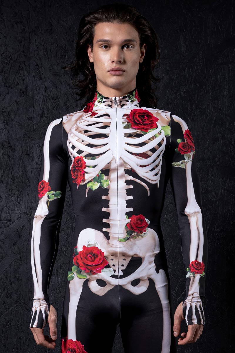 Skeleton & Roses Men's Costume