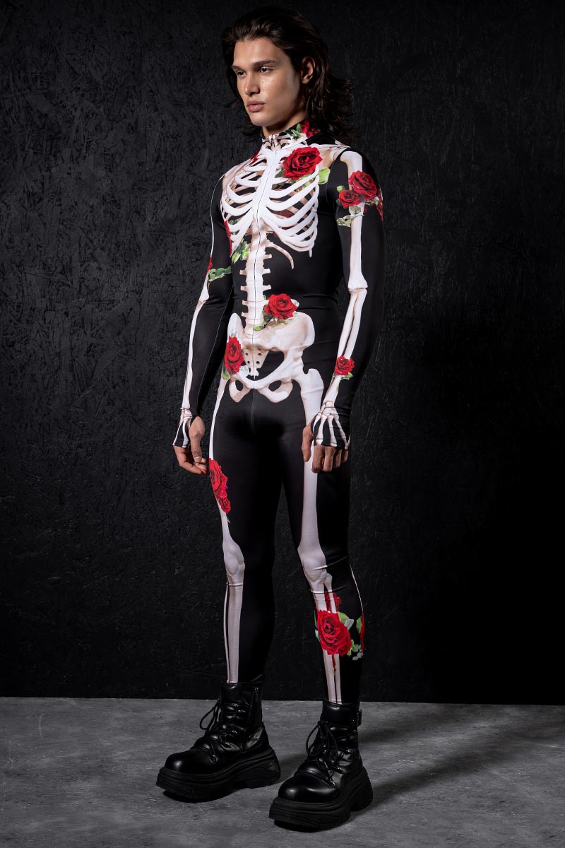 Skeleton & Roses Men's Costume