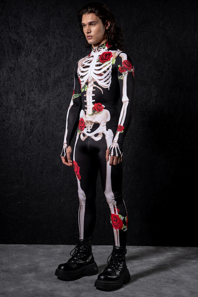 Skeleton & Roses Men's Costume