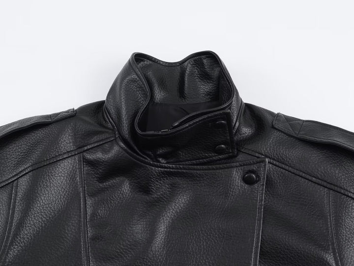 Carla Asymmetrical Leather Jacket