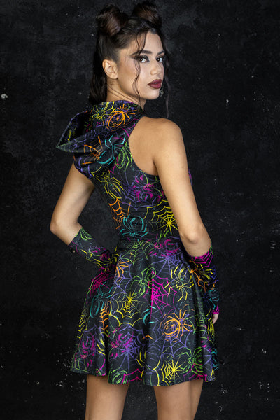 Spider Den Hoodie Skater Dress