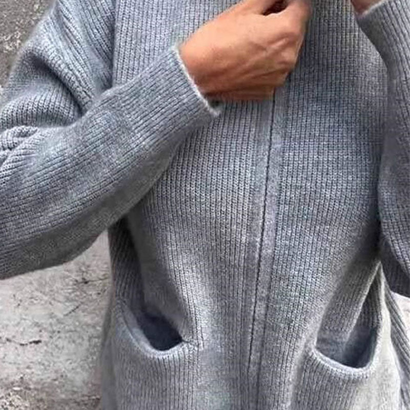 Liucy Women's Cozy Zipper Knitted Jacket