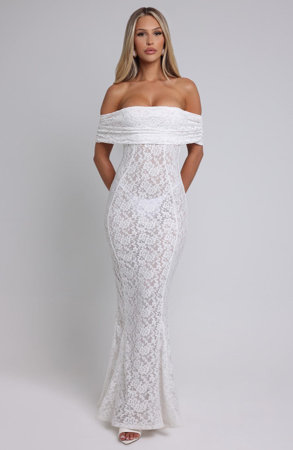 Stephanie Maxi Dress - Ivory - Celestia Couture