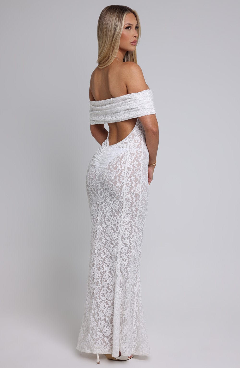 Stephanie Maxi Dress - Ivory - Celestia Couture