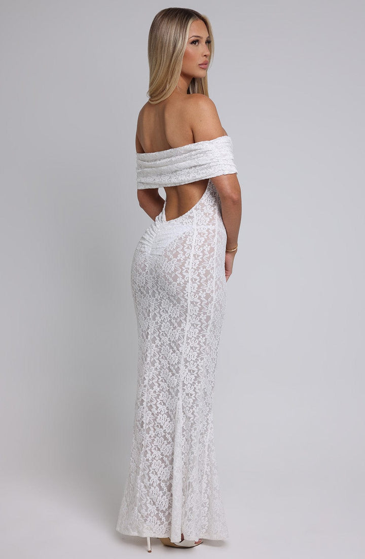 Stephanie Maxi Dress - Ivory - Celestia Couture