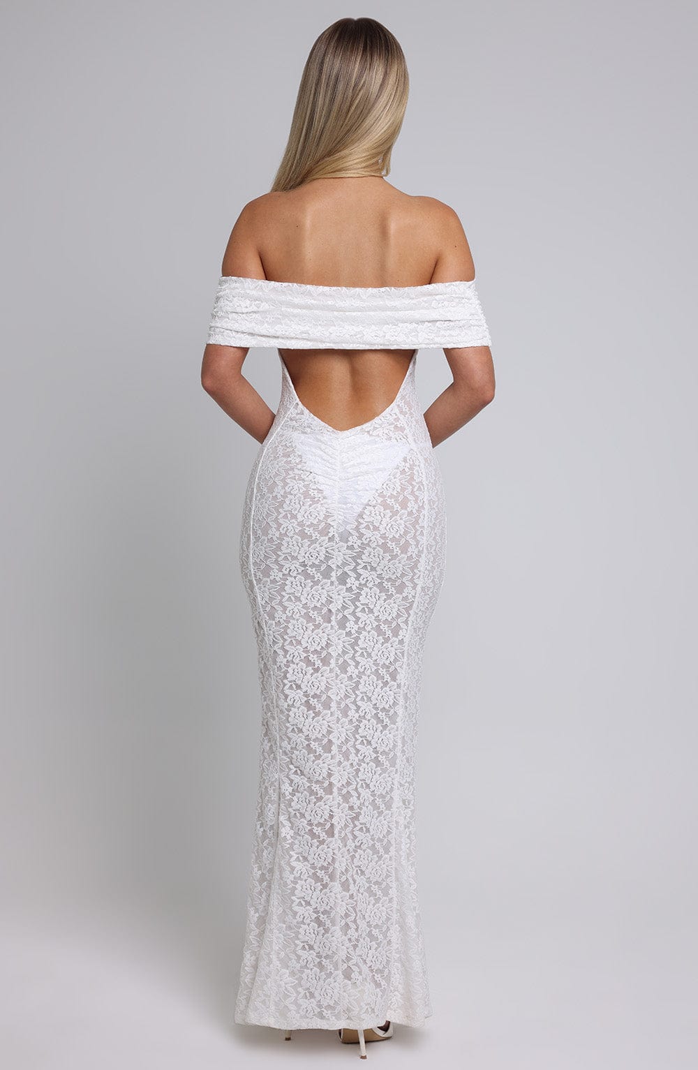 Stephanie Maxi Dress - Ivory - Celestia Couture