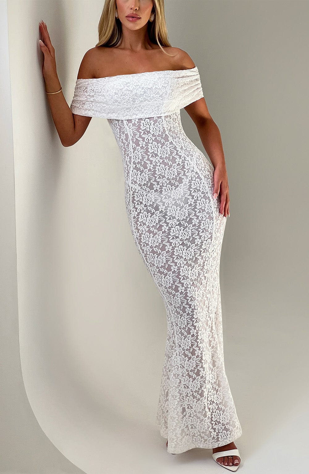 Stephanie Maxi Dress - Ivory - Celestia Couture