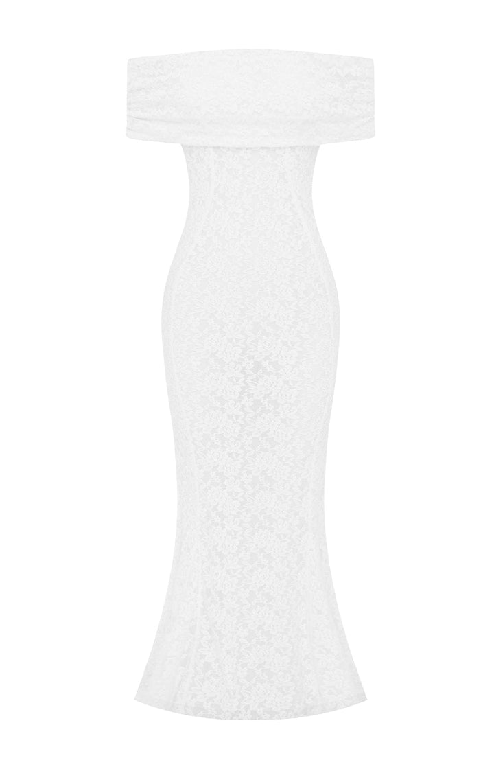 Stephanie Maxi Dress - Ivory - Celestia Couture