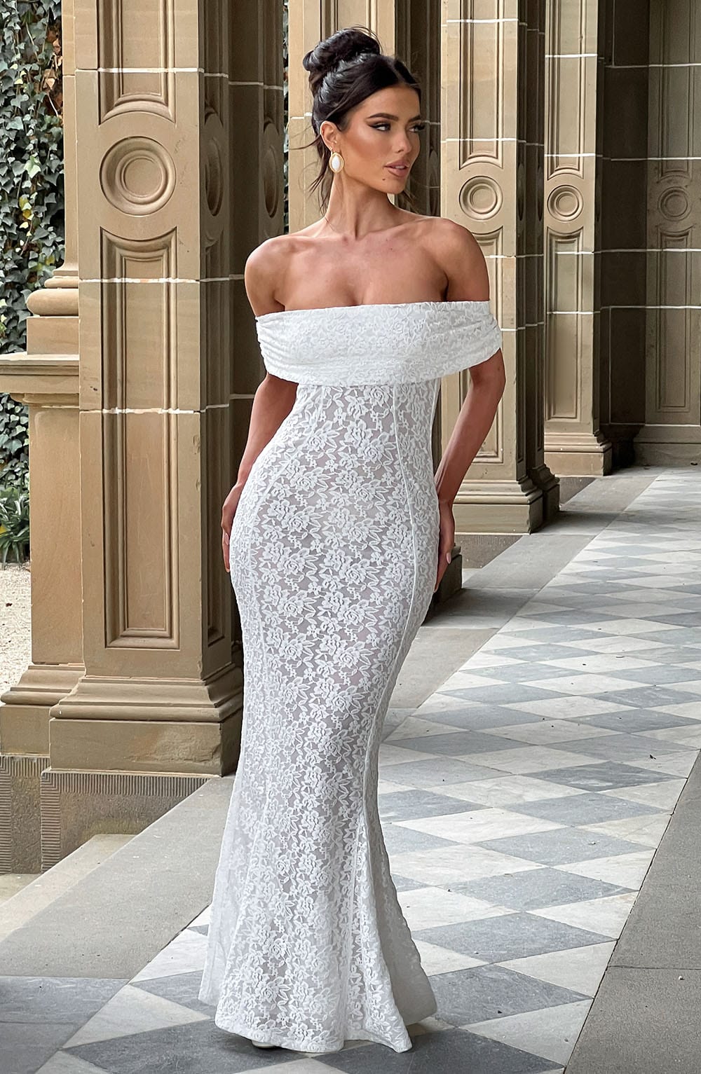 Stephanie Maxi Dress - Ivory - Celestia Couture