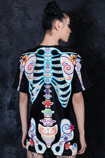 Sugar Skeleton Oversized Tee Dress