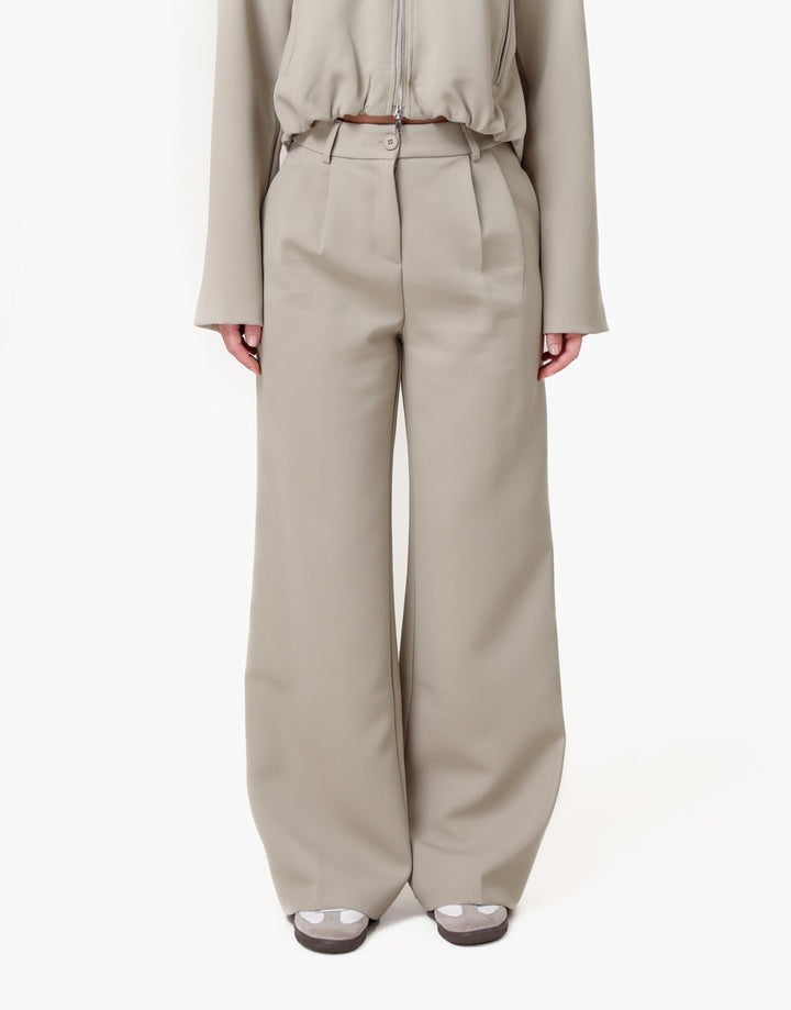Taupe Premium Wijde - Pantalon