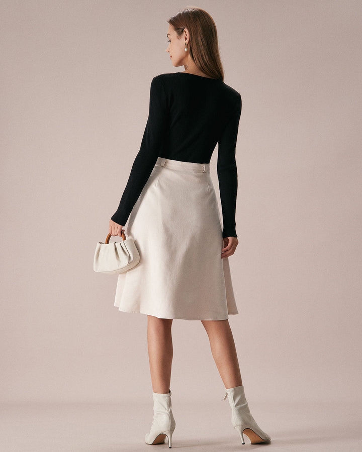The Black Boat Neck Bowknot Front Knit Top - Celestia Couture