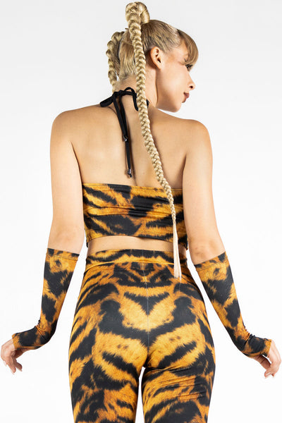 Tiger Cut Out Flare Pants Set