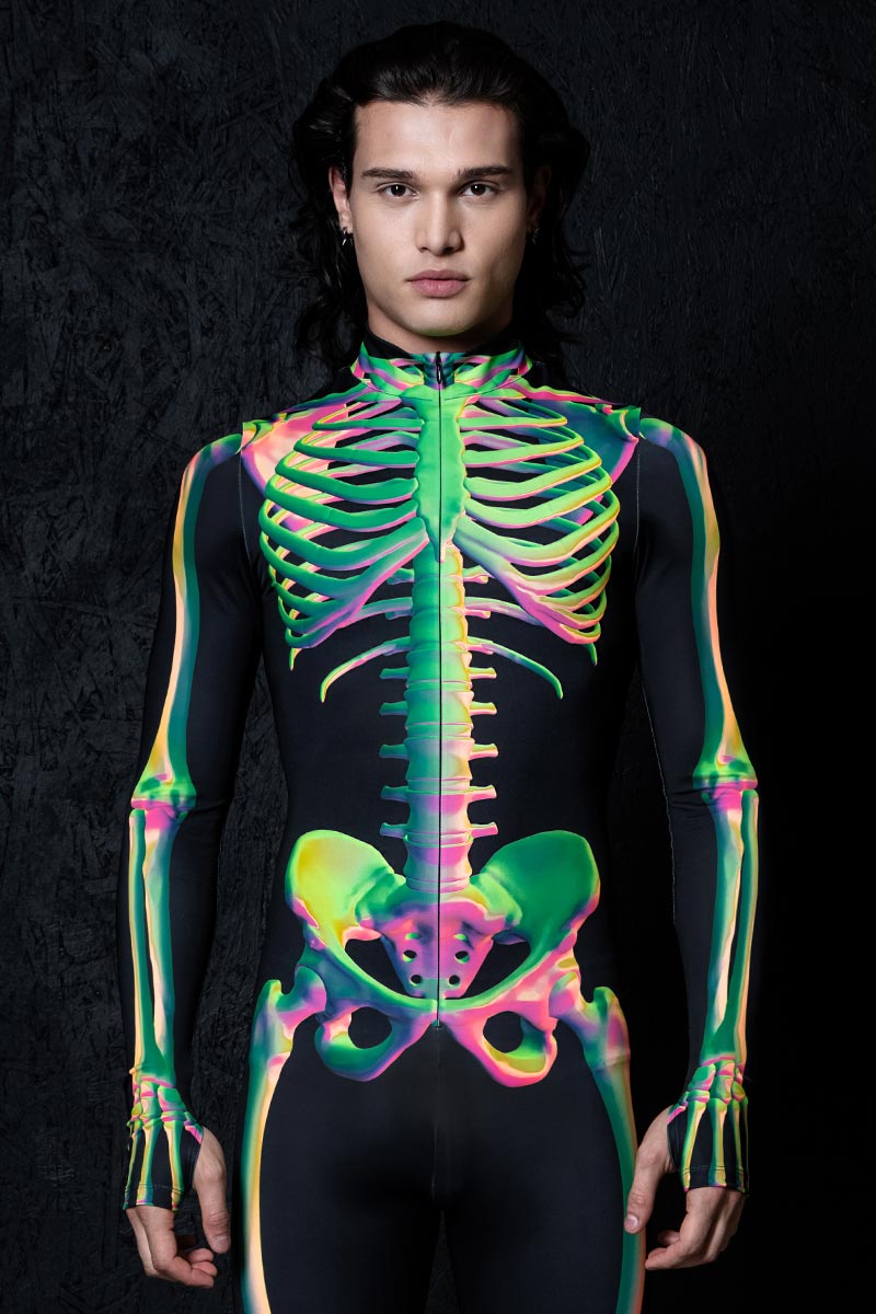 Toxic Skeleton Men's Costume