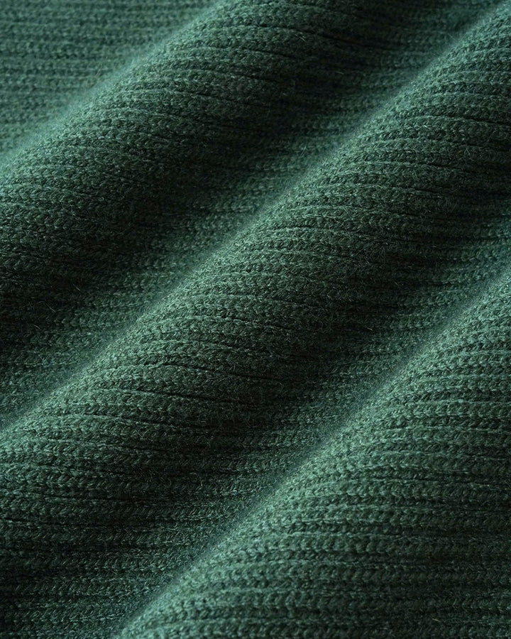 Green Slit Wrap Sweater Dress