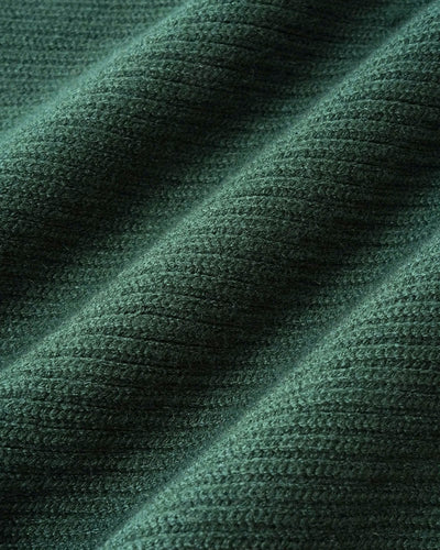 Green Slit Wrap Sweater Dress