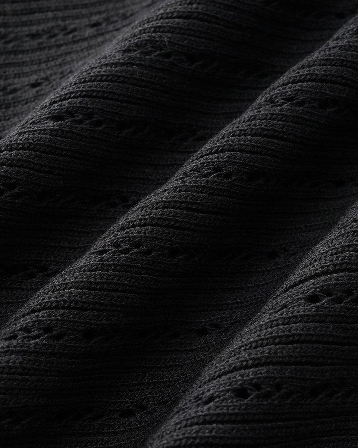 Black V Neck Bell Sleeve Knit Cardigan - Celestia Couture