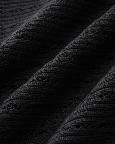 Black V Neck Bell Sleeve Knit Cardigan