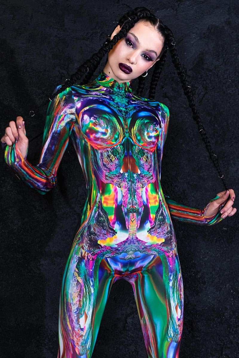 Women Multichrome Skin Costume