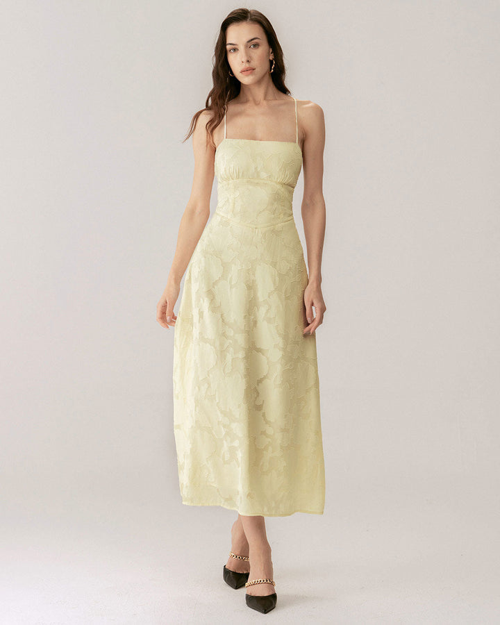 Jacquard Slip Maxi Dress