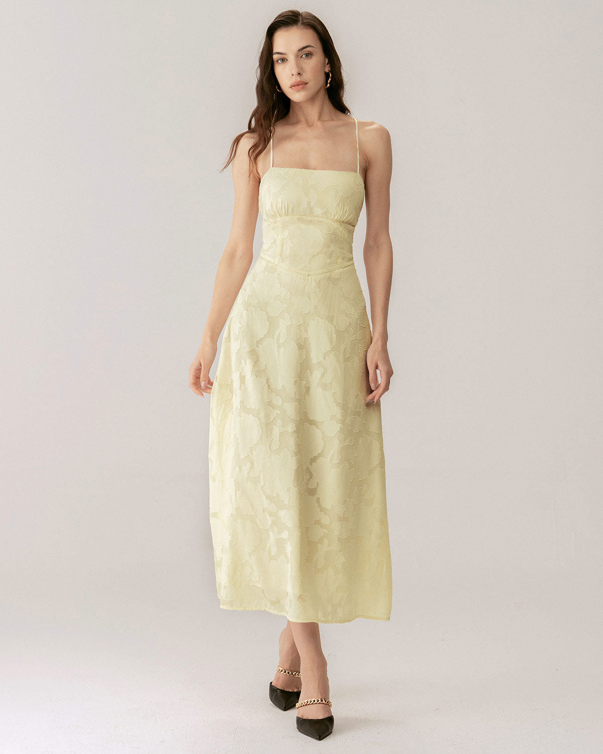 Jacquard Slip Maxi Dress