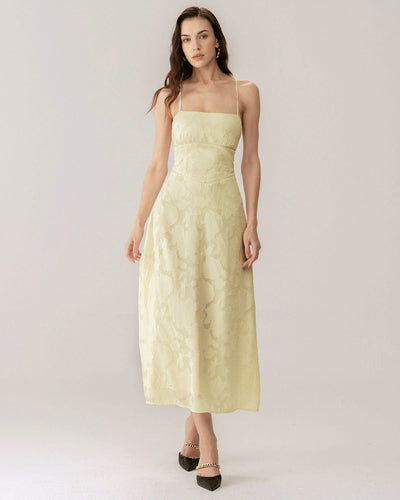 Jacquard Slip Maxi Dress