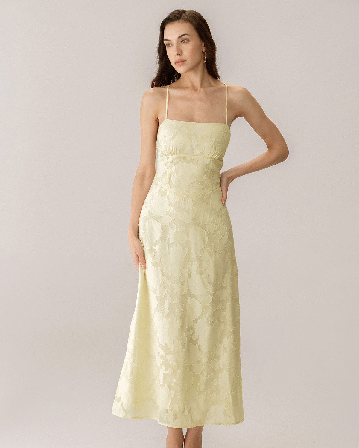 Jacquard Slip Maxi Dress