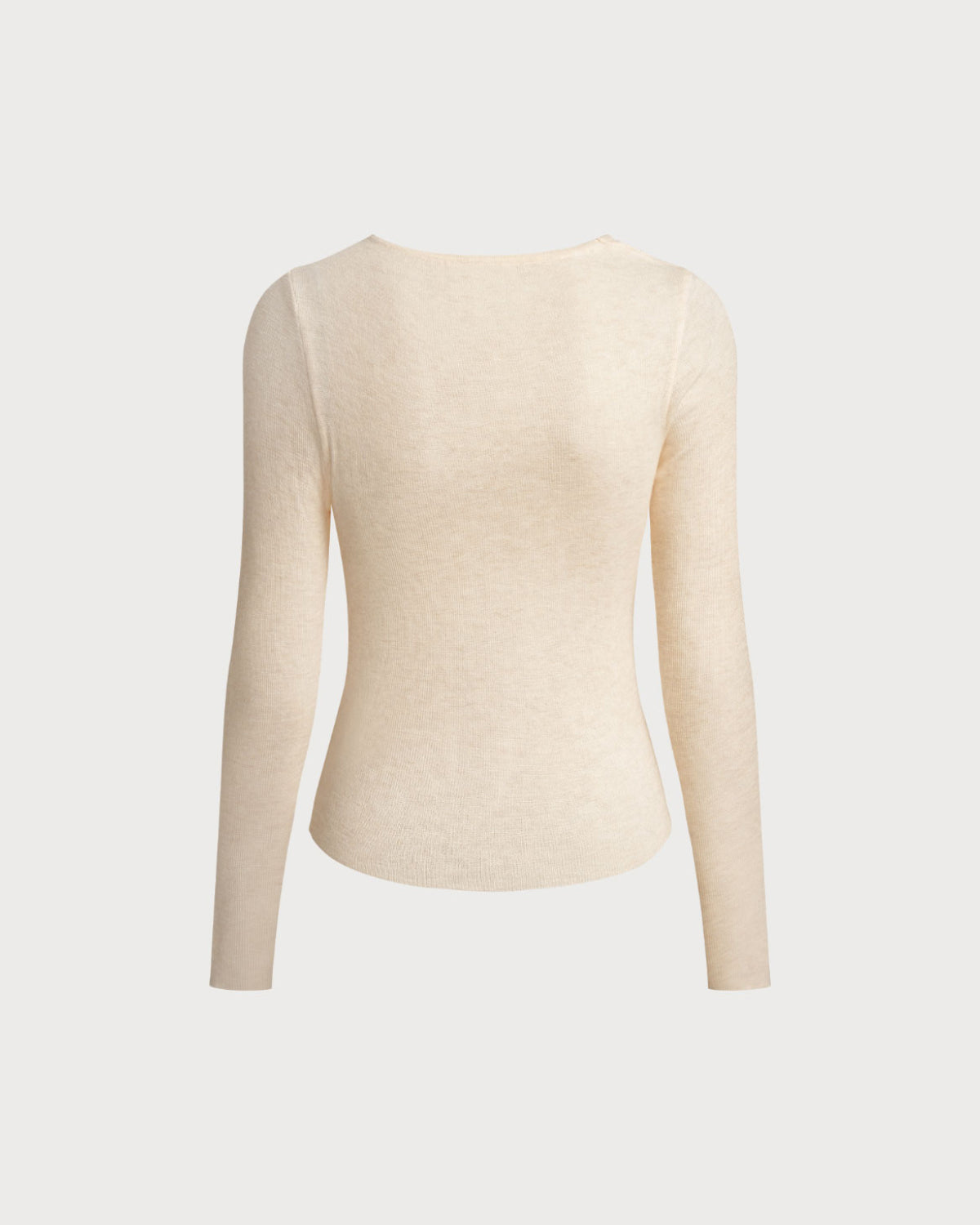 Apricot Cowl Neck Ruched Slim Tee