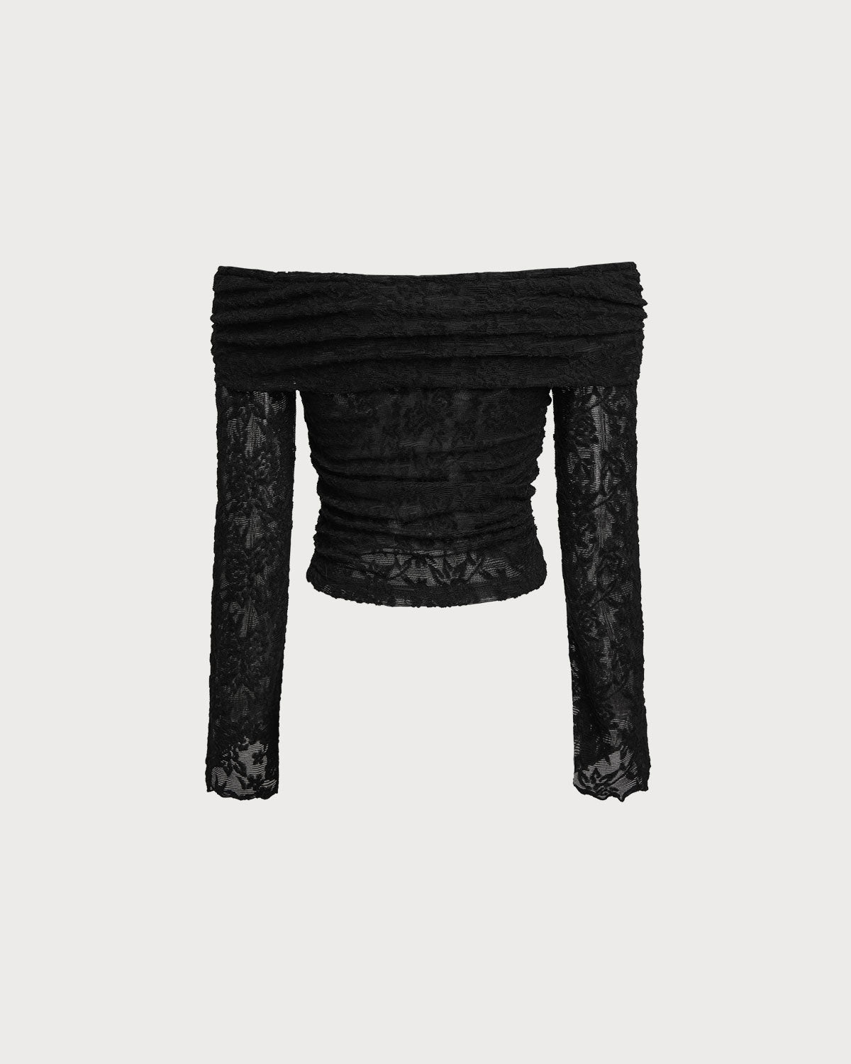 Black Lace Off The Shoulder Tee