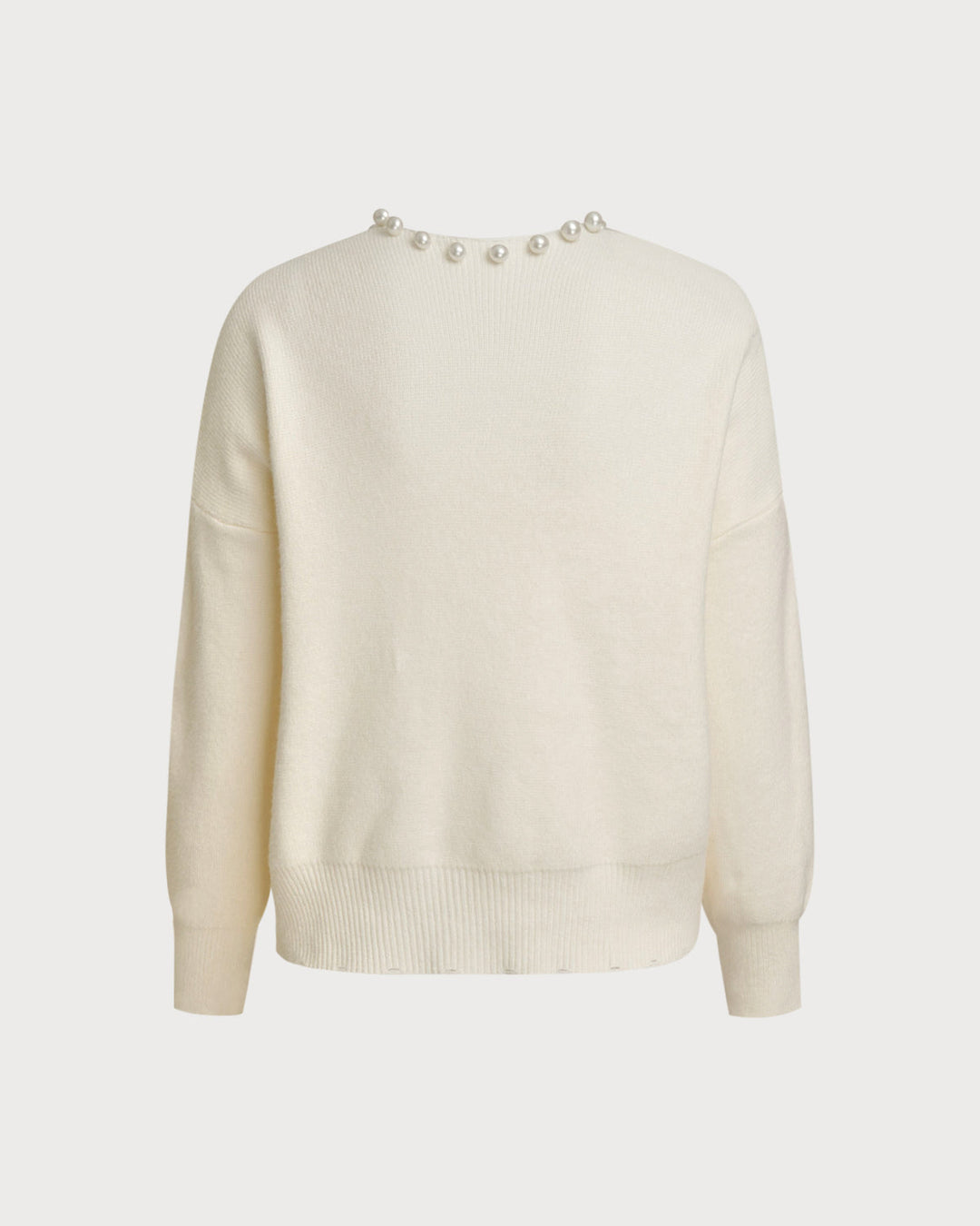 Beige Single Button Loose Knit Cardigan