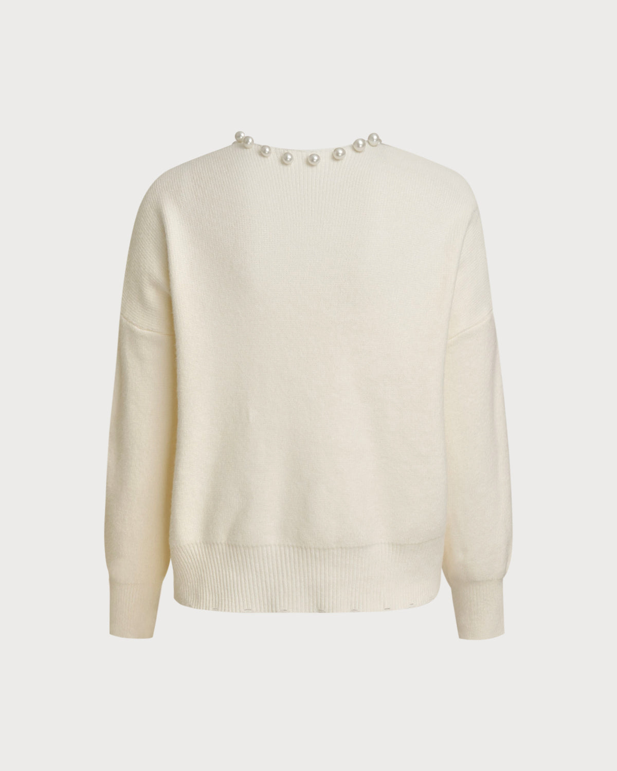 Beige Single Button Loose Knit Cardigan