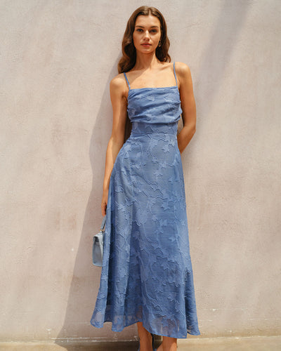 Jacquard Slip Maxi Dress
