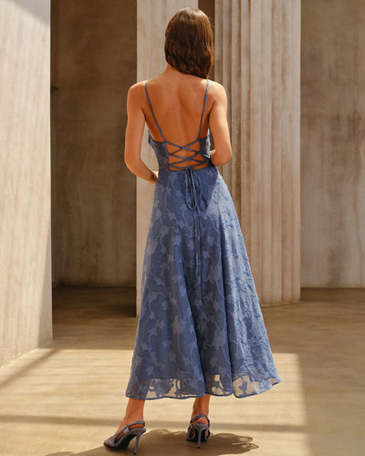 Jacquard Slip Maxi Dress