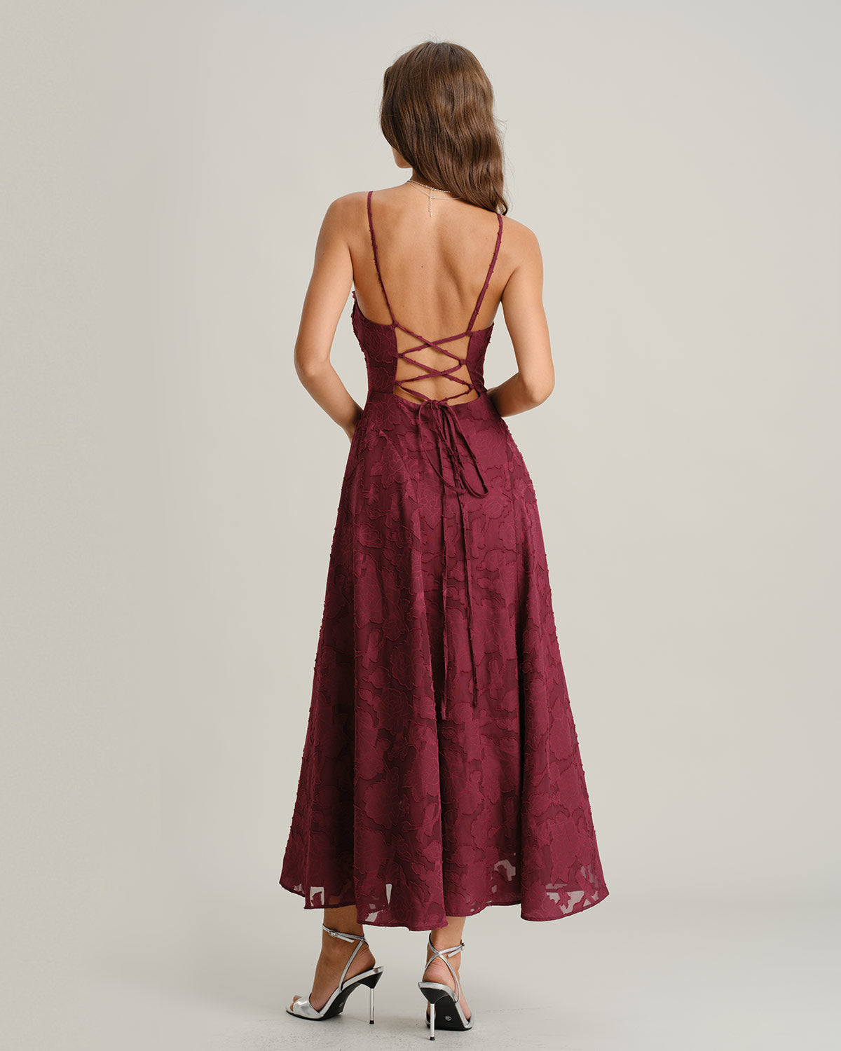 Jacquard Slip Maxi Dress