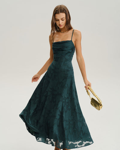 Jacquard Slip Maxi Dress