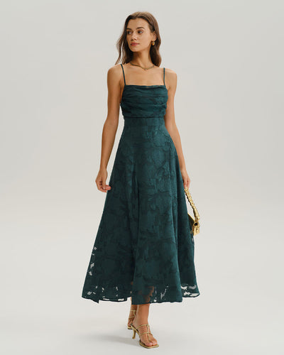 Jacquard Slip Maxi Dress