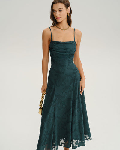 Jacquard Slip Maxi Dress