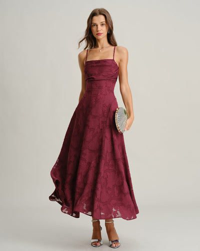Jacquard Slip Maxi Dress