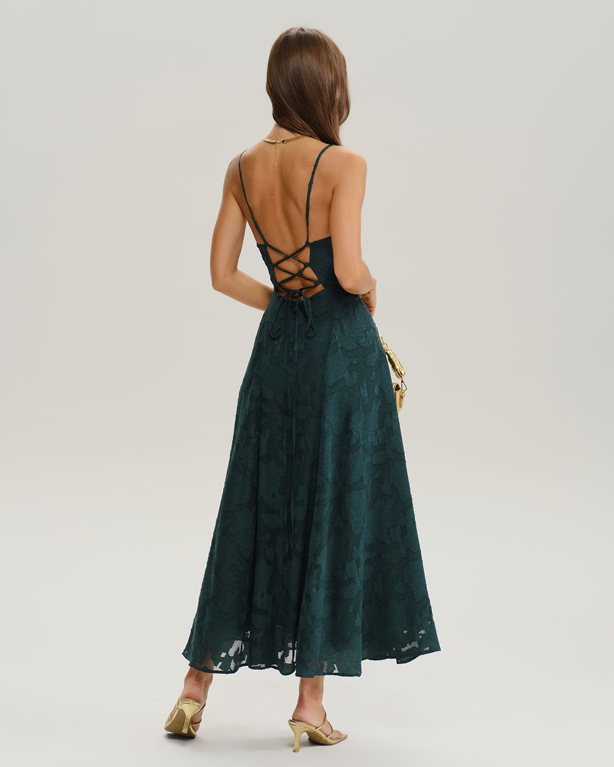 Jacquard Slip Maxi Dress