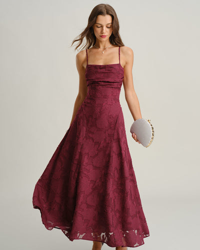 Jacquard Slip Maxi Dress