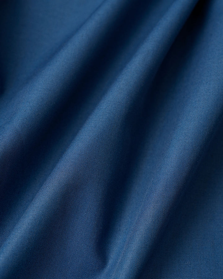 Blue V-Neck Belt Midi Dress - Celestia Couture