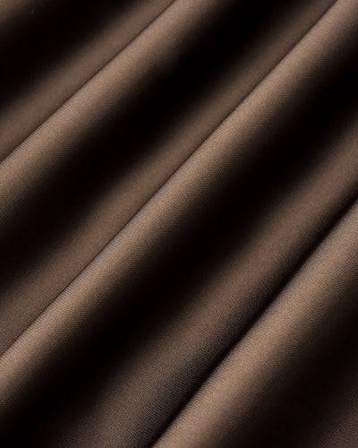 Coffee Ruched Button Midi Dress